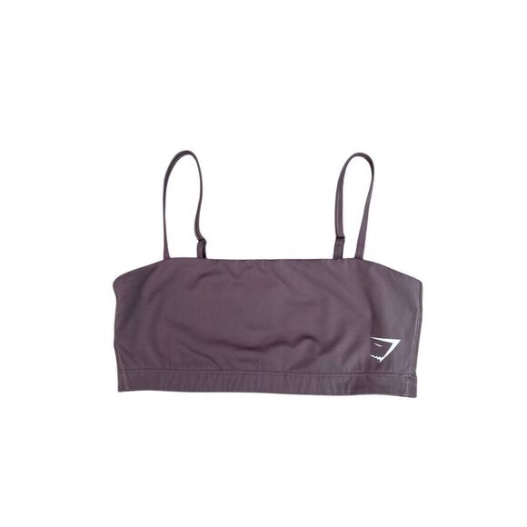 gymshark bandeau sports bra dark purple medium weightlifting training gym M - Picture 1 of 6